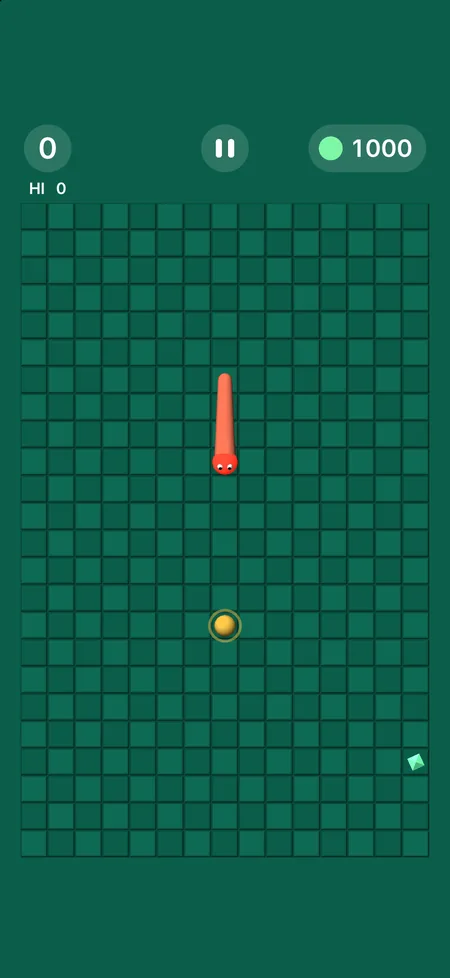 Outsnake: Bait the Snake screenshot: The snake chasing the bait across the board in the Studio look